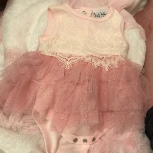Onesie dress with tutu